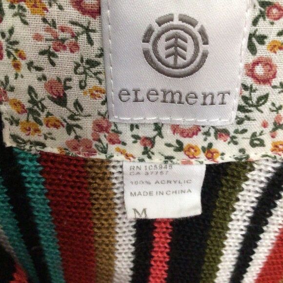 ELEMENT boho hoodie cardigan fringe southwestern western puncho medium - Picture 4 of 14